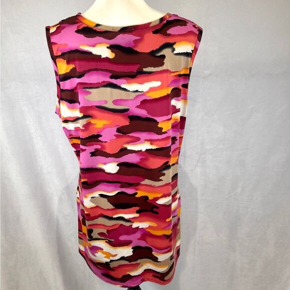 C’est La Vie desert sunset print vneck top size 1X - Picture 3 of 6